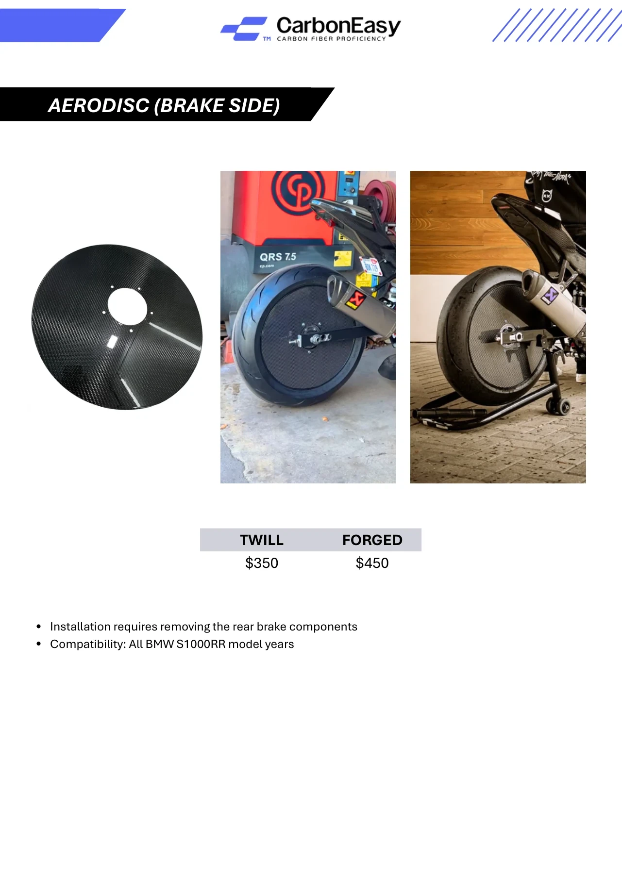 Compatibility: All BMW S1000RR model years